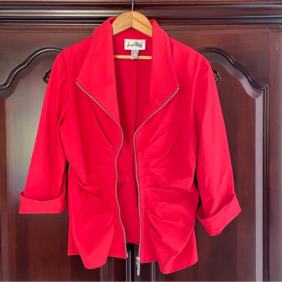 Joseph Ribkoff Style 191196 Ruched zip up jacket
Jacket - Picture 7 of 15